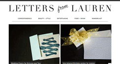 Desktop Screenshot of lettersfromlauren.com