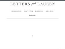 Tablet Screenshot of lettersfromlauren.com